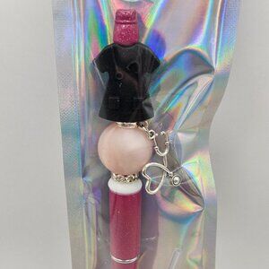 Nursing Beaded Pen with Stethoscope Charm / Spare Ink Cartridge - Handmade